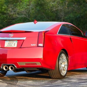 2012 Cadillac CTS-V Coupe in Crystal Red Tintcoat